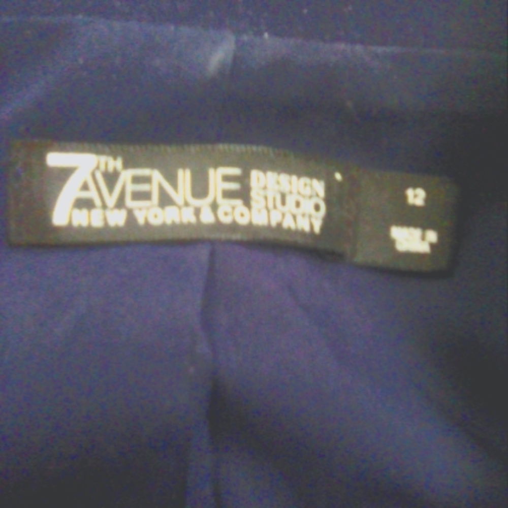 7th Avenue New York & Company Blue Suit jacket 12 pants 14
